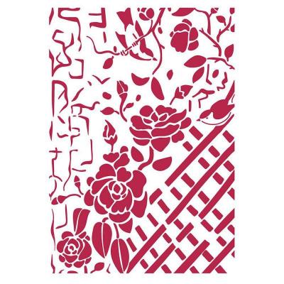 Stamperia Stencil - Fence with Roses